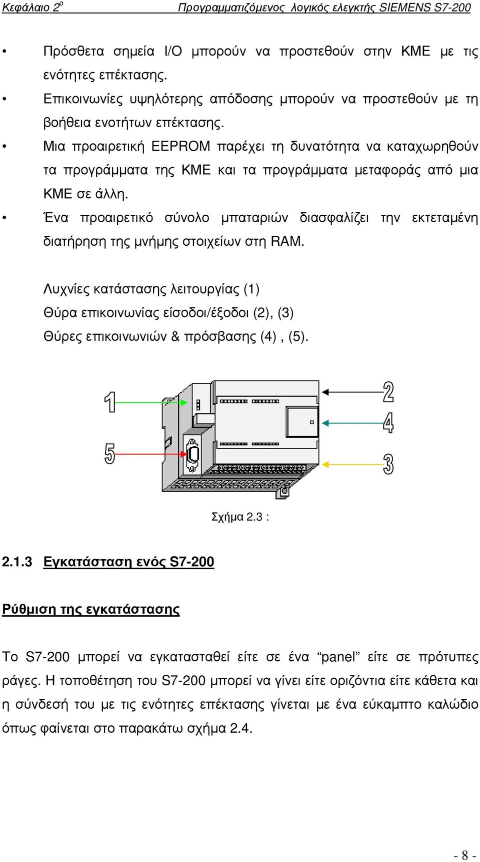 Μια προαιρετική EEPROM παρέχει τη δυνατότητα να καταχωρηθούν τα προγράµµατα της ΚΜΕ και τα προγράµµατα µεταφοράς από µια ΚΜΕ σε άλλη.