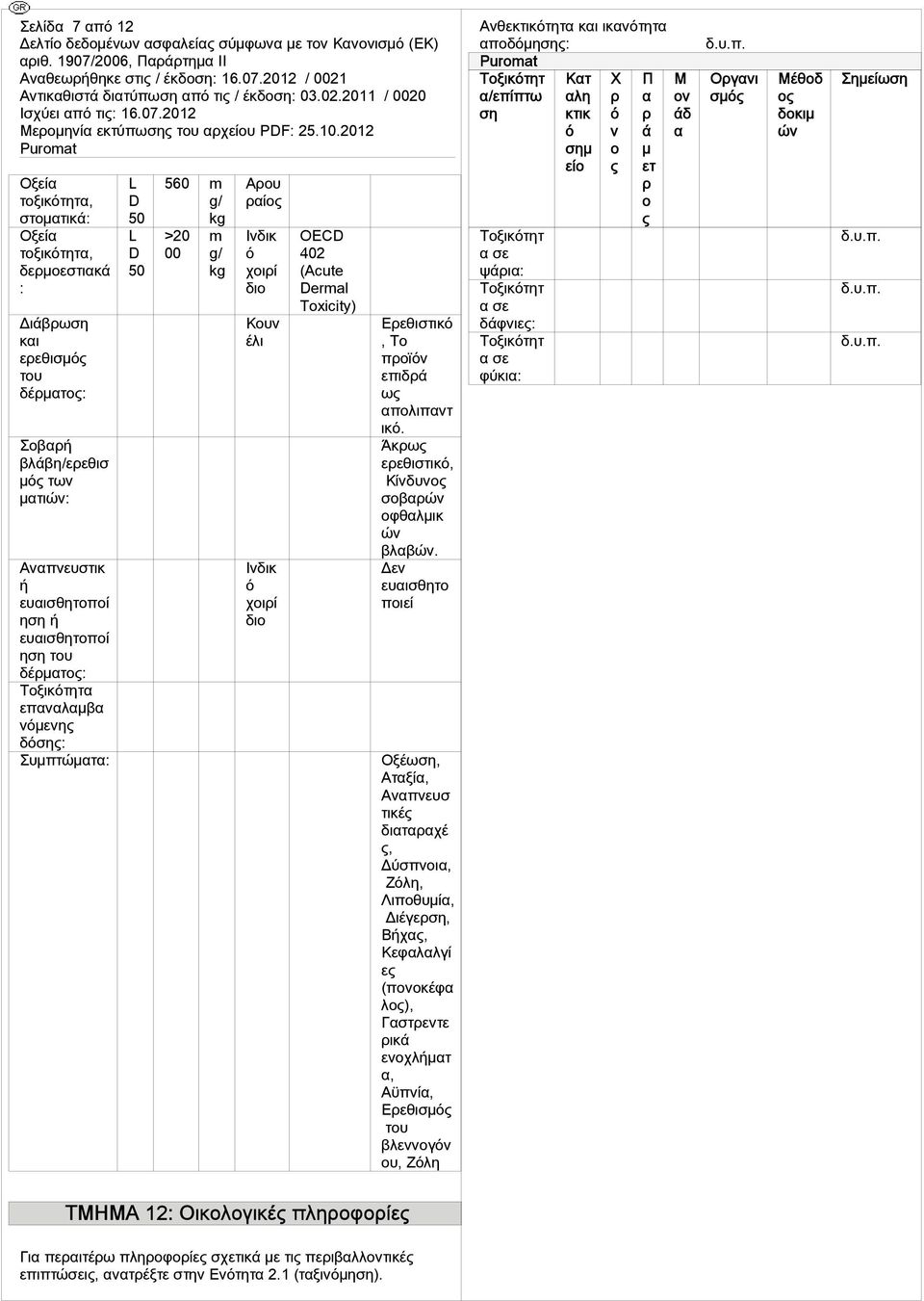 Αυ ί Ινδικ χιί δι Κυν Ινδικ χιί δι OD (Acute Deral Toxicity) Εεθιστι, Τ πϊν επιδά ω πλιπντ ι. κω εεθιστι, Κίνδυν σβών φθλμικ ών βλβών.