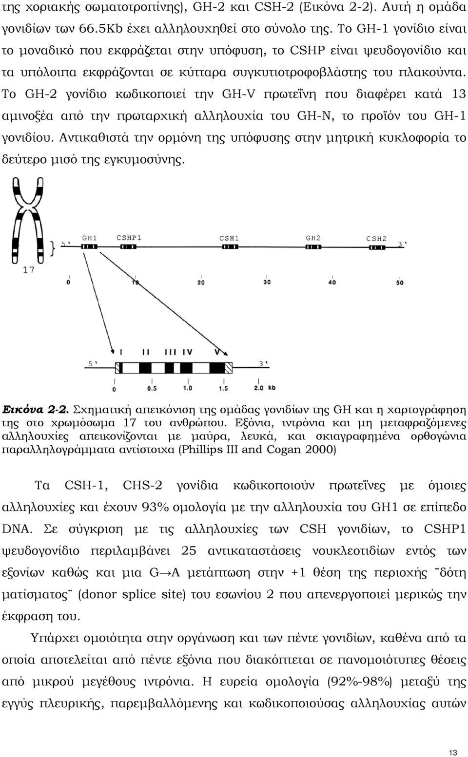 Το GH-2 γονίδιο κωδικοποιεί την GH-V πρωτεΐνη που διαφέρει κατά 13 αμινοξέα από την πρωταρχική αλληλουχία του GH-N, το προϊόν του GH-1 γονιδίου.