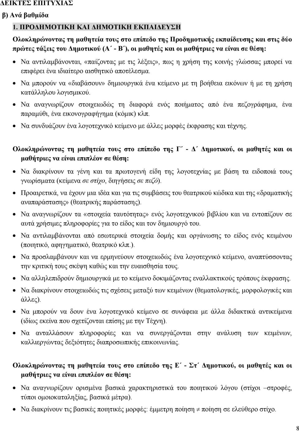 θέση: Να αντιλαμβάνονται, «παίζοντας με τις λέξεις», πως η χρήση της κοινής γλώσσας μπορεί να επιφέρει ένα ιδιαίτερο αισθητικό αποτέλεσμα.