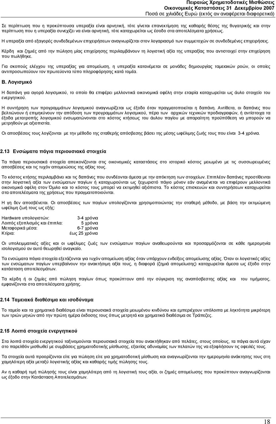 Κέρδη και ζημιές από την πώληση μίας επιχείρησης περιλαμβάνουν τη λογιστική αξία της υπεραξίας που αντιστοιχεί στην επιχείρηση που πωλήθηκε.