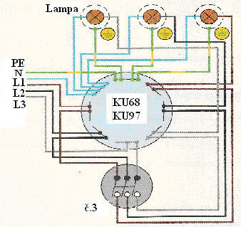 Obr. zapojenie v sieti TN-S Trojpólový vypínač s vypínaním stredného vodiča