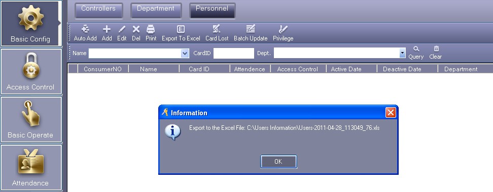 Επιλέξτε Save Ανοίξτε το αρχείο Excel Users-2011-04-28_113049_76.xls.