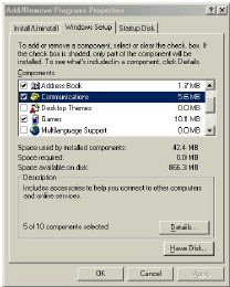 9.6 Παράδειγμα εγκατάστασης UPnP σε Windows Στην παρούσα ενότητα περιγράφεται ο τρόπος εγκατάστασης του UPnP σε Windows Me και Windows XP. 9.