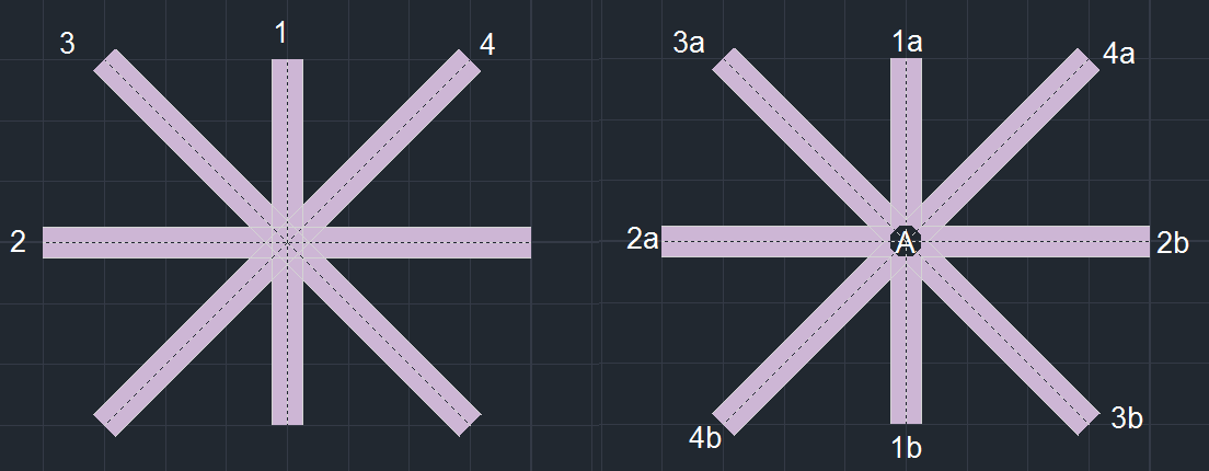 ΠΑΡΑΔΕΙΓΜΑ2 Σκοπός : δημιουργία έμμεσης στήριξη μορφής T. Σχεδιάστε τη δοκό 1 έτσι ώστε να σταματάει λίγο πριν τη δοκό 2. Επιλέξτε την εντολή και δείχνετε διαδοχικά τις δοκούς 1 και 2.