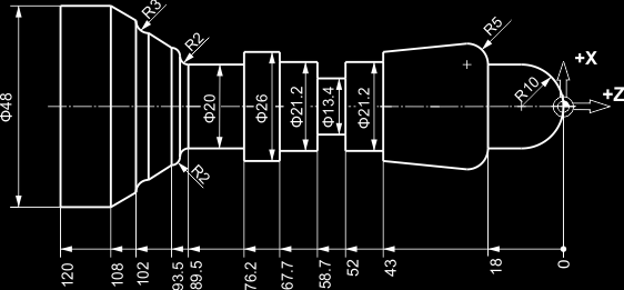 3 ο Δοκίμιο Προγραμματισμός G-code Το κυρίως πρόγραμμα με το όνομα ΤΕΜΑΧΙΟ3 είναι: Σειρά Κυρίως Πρόγραμμα Περιγραφή Επιλογή μέτρησης σε χιλιοστά Ν10 G71 G54 G18 Σύστημα μηδενισμού τεμαχίου Επιλογή ΧΖ