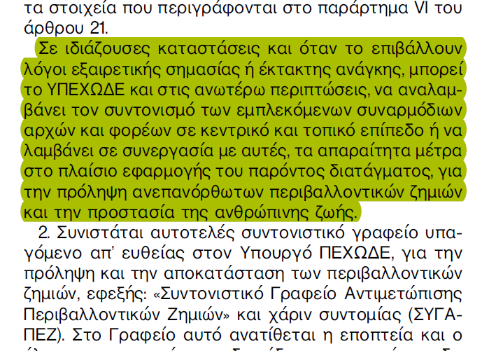 Το ΣΥΓΑΠΕΖ βάσει όσων προβλέπονται στο άρθρο 6 του Π.Δ.