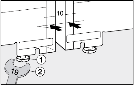 Τοποθέτηση ενός συνδυασμού side-by-side Κανονικά τα ψυγεία και οι καταψύκτες δεν θα πρέπει να τοποθετούνται δίπλα ακριβώς από άλλη συσκευή ("side-byside"), για να αποφεύγεται έτσι η δημιουργία