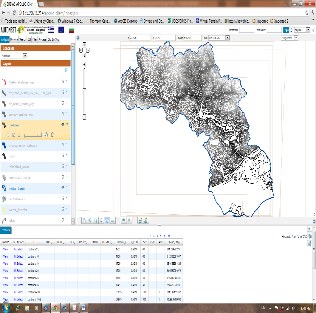 2.1.2 Τοπογραφικά δεδομένα Contours Polylines Οι τοπογραφικές