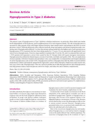 counter-regulatory mechanisms This commonly occurs with the use of insulin secretagogues or