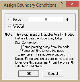 2.5.8 Ορίζω συνοριακές συνθήκες - στηρίξεις (Assign boundary conditions) defined location Αφού κατασκευάσουμε το σχήμα, σειρά έχουν οι στηρίξεις και οι δυνάμεις.