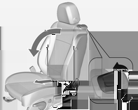 54 Καθίσματα, προσκέφαλα Ρυθμιζόμενο υποστήριγμα μηρών Οι επιβάτες πίσω καθίσματα πρέπει να προσέχει ώστε να μη μαγκωθούν από το μηχανισμό ρύθμισης όταν το κάθισμα μετακινείται προς τα πίσω στην
