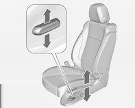 56 Καθίσματα, προσκέφαλα Οριζόντια ρύθμιση καθίσματος Ύψος καθίσματος Ανάκλιση καθίσματος Μετακινήστε το διακόπτη προς
