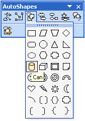 Në programin Word mund të vendosim edhe vizatime të gatshme ose të vizatojmë sipas dëshirës përmes shiritit AutoShapes,mirëpo fillimisht duhet të vendosim shiritin AutoShapes në dritaren e Wordit.