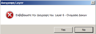 ΠΡΟΣΟΧΗ! β. Ορατό (Ορ.) : Ναι : Τα περιεχόμενα του layer εμφανίζονται στην οθόνη.