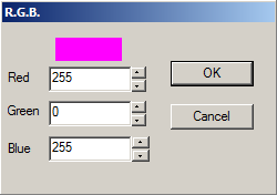 Αλλαγές στις αναλύσεις χρωμάτων γίνεται με τα ή πληκτρολογώντας απ ευθείας τιμή στο αντίστοιχο πεδίο.