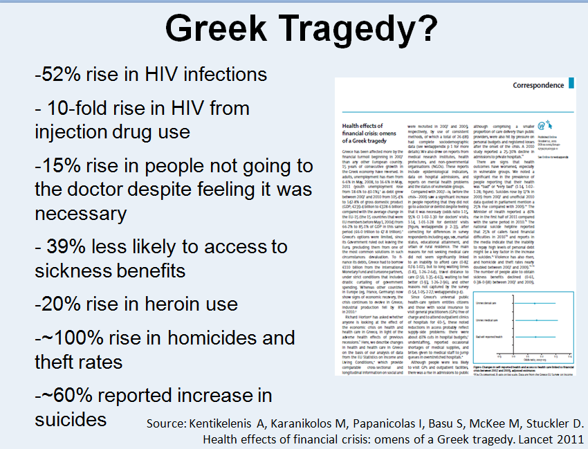 D. Stuckler. Health and Economic Crisis. Greece in the European Context.