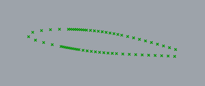 Το κάθε ζεύγος σημείων αντιστοιχεί σε μια καμπύλη, και με τη βοήθεια του στοιχείου Curves On Surfaces δημιουργούνται οι αντίστοιχες καμπύλες οι οποίες εφάπτονται πλήρως με την εξωτερικ ή επιφάνεια