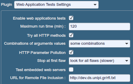 Η επιλογή Test embedded web servers πραγματοποιεί σάρωση σε ενσωματωμένους Web Servers που τρέχουν στους απομακρυσμένους στόχους και για αυτό το λόγο, αφού ο έλεγχος πραγματοποιείται στοχευμένα σε