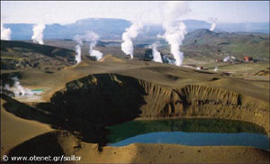 Εικόνα 7: Υδροηλεκτρικό φράγμα στη λίμνη Πλαστήρα Γεωθερμική ενέργεια H θερμότητα είναι μια μορφή ενέργειας και η γεωθερμική ενέργεια είναι η θερμότητα που περιέχεται στο εσωτερικό της γης, η οποία