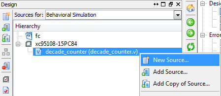 "<6>" "P9"; "P14"; "P15"; "P17"; "P18"; "P19"; "P20"; "P21"; Simulation Στο Design πατάμε το listbox sources for και επιλέγουμε Behavioral Simulation. Πριν που γράφαμε τον κώδικα ήταν Implementation.