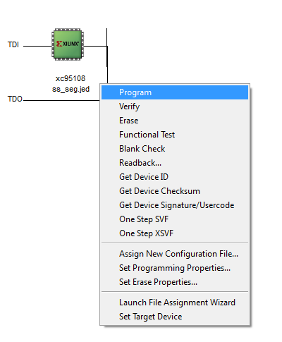 στο chip και Program.