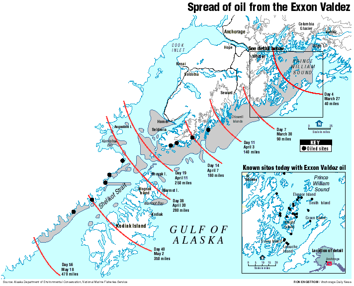2.2 Περιγραφή των σημαντικότερων θαλάσσιων ατυχημάτων 2.2.1 Η περίπτωση του Exxon Valdez Ένα από τα σημαντκότερα και πιο γνωστά ναυτικά ατυχήματα στην ιστορία της ανθρωπότητας ήταν το ατύχημα του