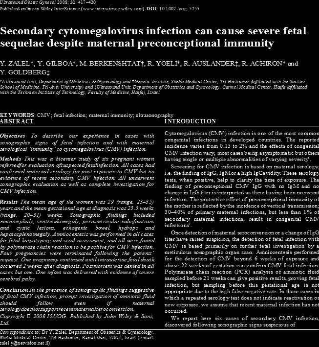 Conclusion In the presence of sonographic findings