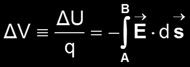 Ηλεκτρικό δυναμικό (3/3) Η διαφορά δυναμικού ΔV = V B - V A μεταξύ δύο σημείων Α και Β ενός ηλεκτρικού πεδίου είναι η μεταβολή της δυναμικής ενέργειας ΔU