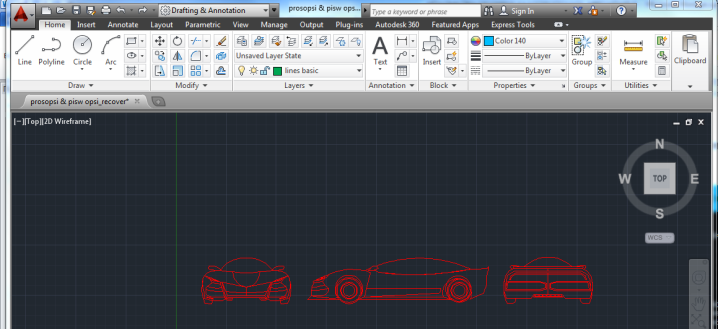 Στη συνέχεια, χρησιμοποίησε το πρόγραμμα AutoCAD φτιάχνοντας τα blueprints του οχήματος για τις σωστές διαστάσεις.