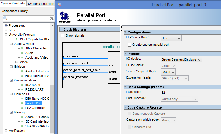 Εικόνα 14 SoPC Builder: Output Εικόνα 15 SoPC Builder: