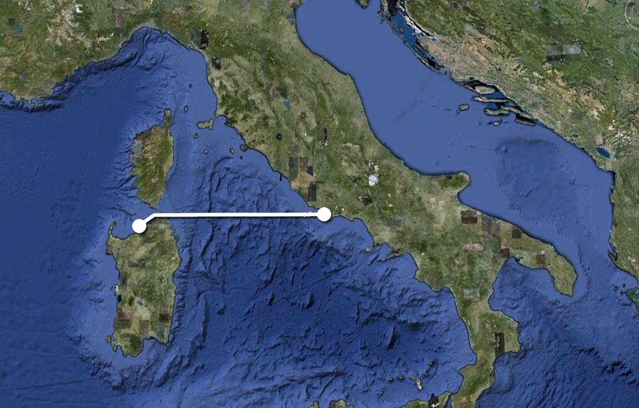 Στερεά Ιταλία Σαρδηνία - SAPEI Απόσταση : 226 ν.