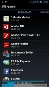 36 Administrare Aplicatii/ Mutare pe cardul SD Intrati in Setari >Aplicatii, dupa care gestionati aplicatile.