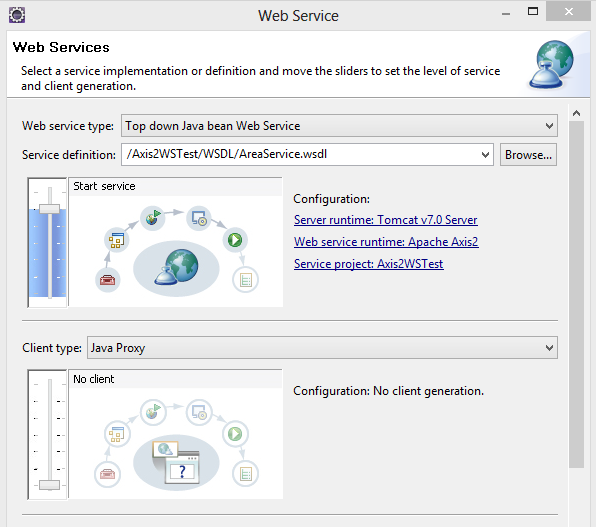 Eclipse Lab Example By selecting AreaService.