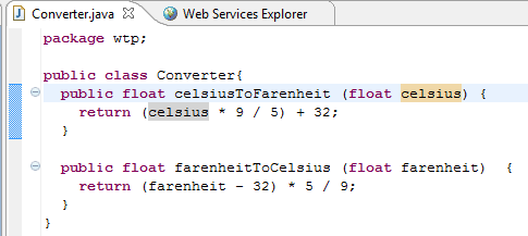 Eclipse Lab Example : Creating a Bottom Up Web Service Create a new Dynamic Project and a new Java class Select the