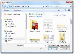 Μ5 Πλήκτρα (Keys) Εισαγωγή εικόνας από την συλλογή (Clip Art) Εισαγωγή εικόνας από εξωτερικό αρχείο (Insert Picture from a File)