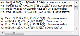 με ενεργή την επιλογή, το έλασμα στη συγκεκριμένη πλευρά, δε θα συμμετέχει στη ροπή αντοχής της ενισχυμένης διατομής.