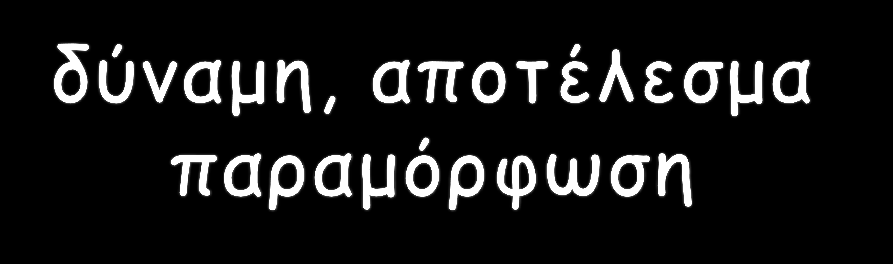 Μπορούμε μα μεηρήζοσμε μία δύμαμη από ηο αποηέλεζμα ποσ προκαλεί.