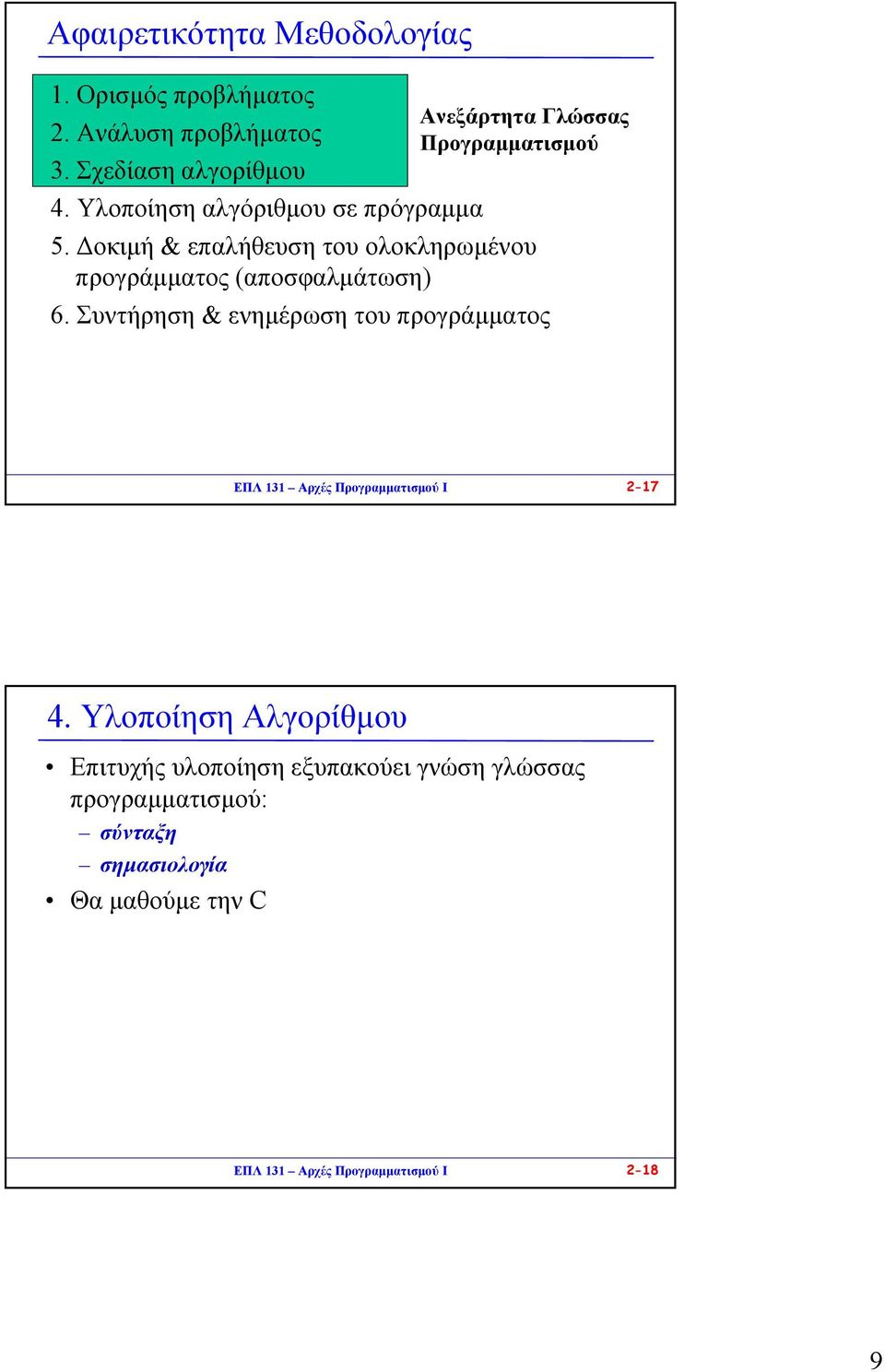 οκιµή & επαλήθευση του ολοκληρωµένου προγράµµατος (αποσφαλµάτωση) 6.