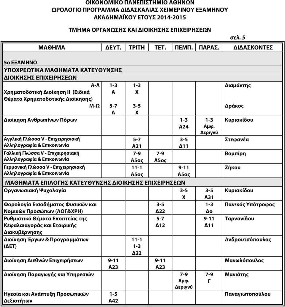 λληλογραφία & Επικοινωνία αλλική λώσσα V - Επιχειρησιακή λληλογραφία & Επικοινωνία ερμανική λώσσα V - Επιχειρησιακή λληλογραφία & Επικοινωνία 21 ΜΘΗΜΤ ΕΠΙΛΟΗΣ ΚΤΕΘΝΣΗΣ ΔΙΟΙΚΗΣΗΣ ΕΠΙΕΙΡΗΣΕΩΝ