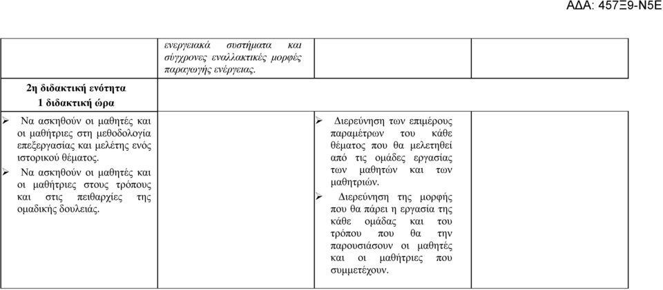 Να ασκηθούν οι µαθητές και οι µαθήτριες στους τρόπους και στις πειθαρχίες της οµαδικής δουλειάς.