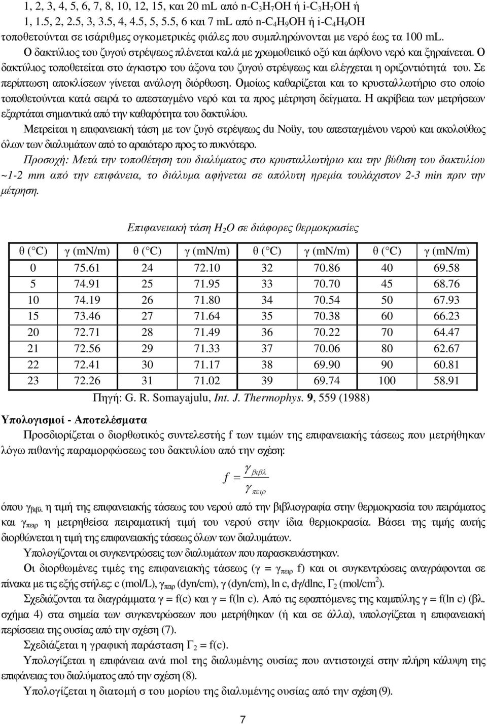 Ο δακτύλιος του ζυγού στρέψεως πλένεται καλά µε χρωµοθειικό οξύ και άφθονο νερό και ξηραίνεται. Ο δακτύλιος τοποθετείται στο άγκιστρο του άξονα του ζυγού στρέψεως και ελέγχεται η οριζοντιότητά του.