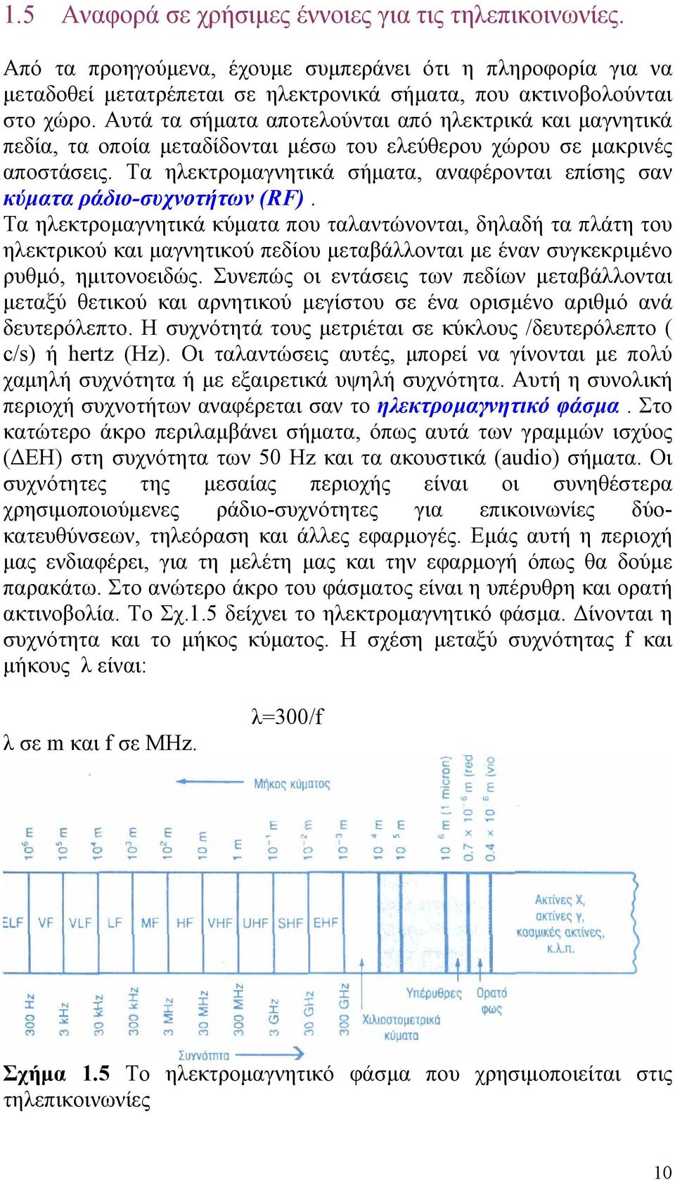 Τα ηλεκτροµαγνητικά σήµατα, αναφέρονται επίσης σαν κύµατα ράδιο-συχνοτήτων (RF).