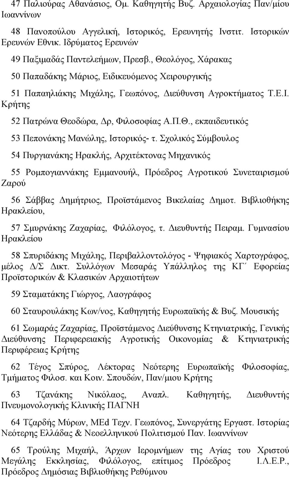 Π.Θ., εκπαιδευτικός 53 Πεπονάκης Μανώλης, Ιστορικός- τ.