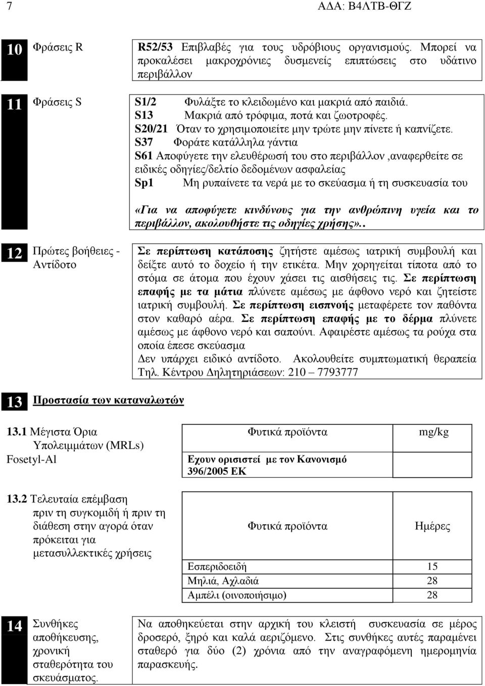 S20/21 Όταν το χρησιμοποιείτε μην τρώτε μην πίνετε ή καπνίζετε.