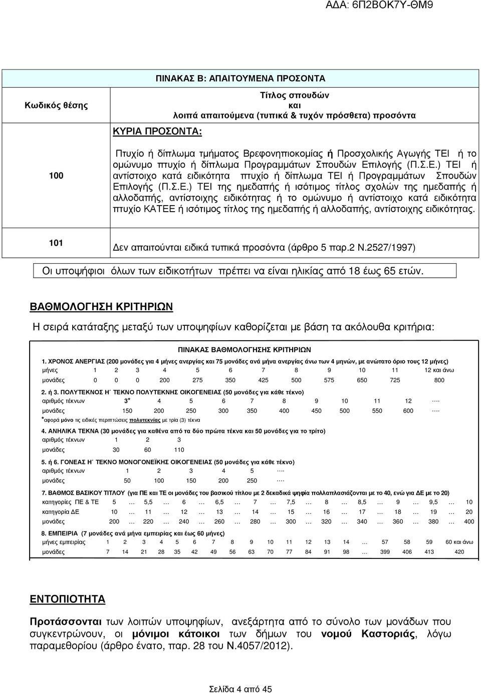 ή το οµώνυµο πτυχίο ή δίπλωµα Προγραµµάτων Σπουδών Επ