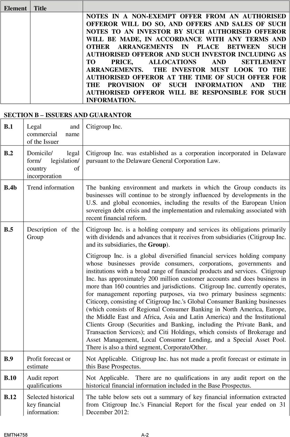 THE INVESTOR MUST LOOK TO THE AUTHORISED OFFEROR AT THE TIME OF SUCH OFFER FOR THE PROVISION OF SUCH INFORMATION AND THE AUTHORISED OFFEROR WILL BE RESPONSIBLE FOR SUCH INFORMATION.