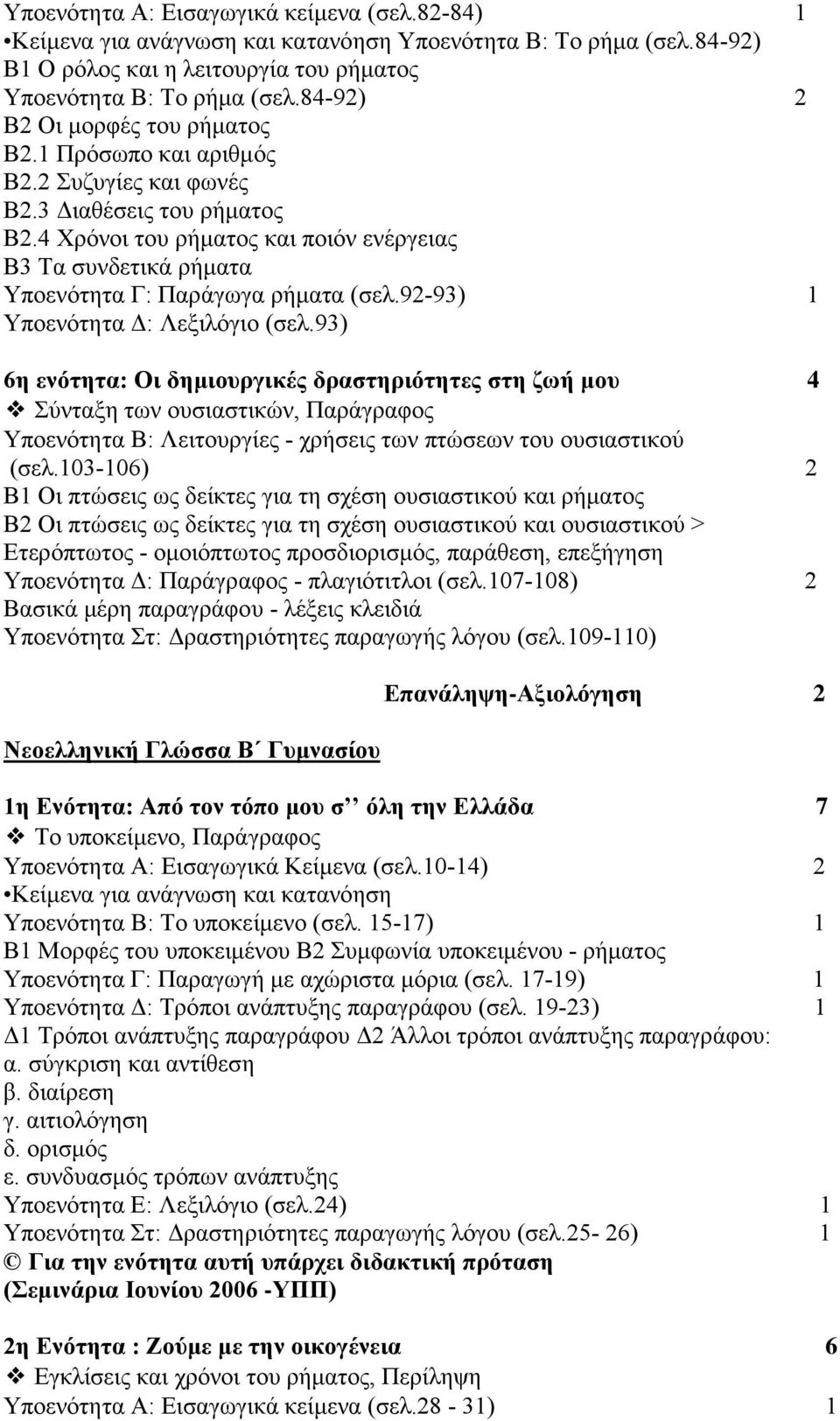 92-93) 1 Υποενότητα Δ: Λεξιλόγιο (σελ.