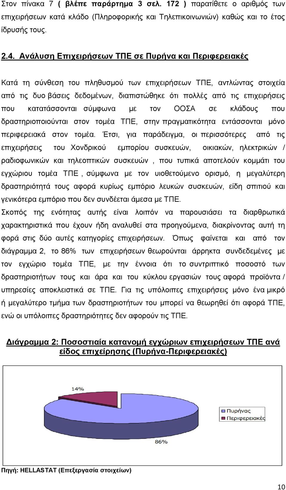 πνπ θαηαηάζζνληαη ζχκθσλα κε ηνλ ΟΟΑ ζε θιάδνπο πνπ δξαζηεξηνπνηνχληαη ζηνλ ηνκέα ΣΠΔ, ζηελ πξαγκαηηθφηεηα εληάζζνληαη κφλν πεξηθεξεηαθά ζηνλ ηνκέα.