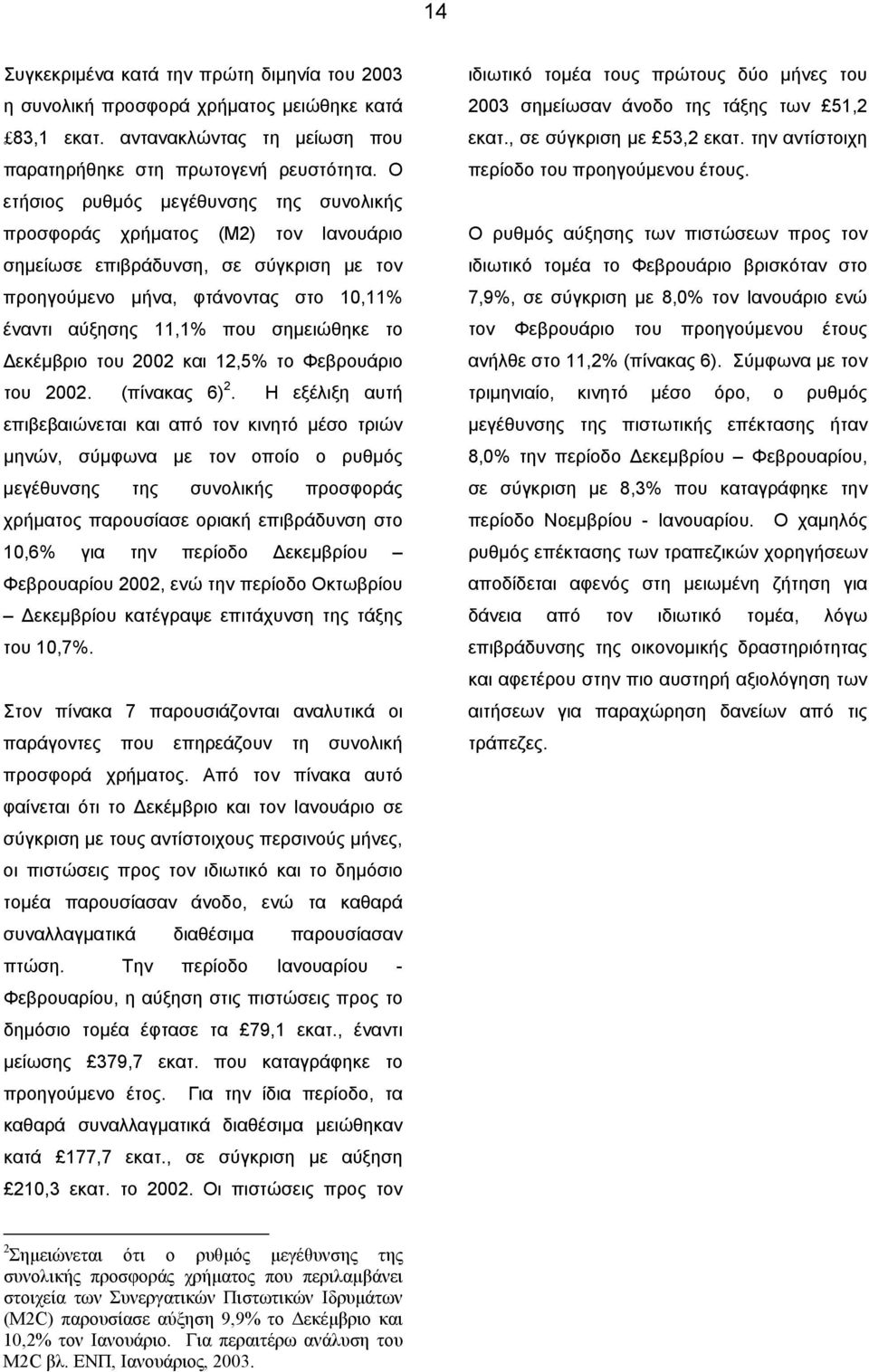 εκέµβριο του 2002 και 12,5% το Φεβρουάριο του 2002. (πίνακας 6) 2.